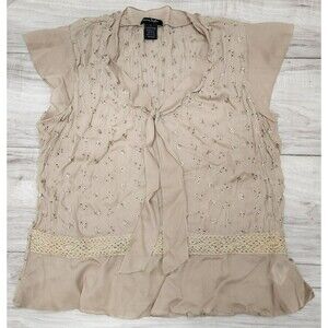 Sunny Taylor Sleeves Shirt Woman's Size L